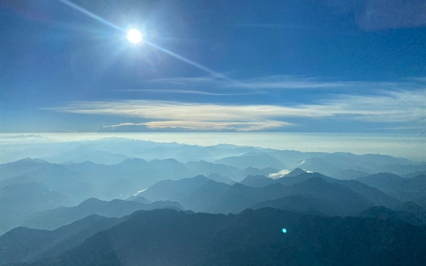 Bhutan from the sky