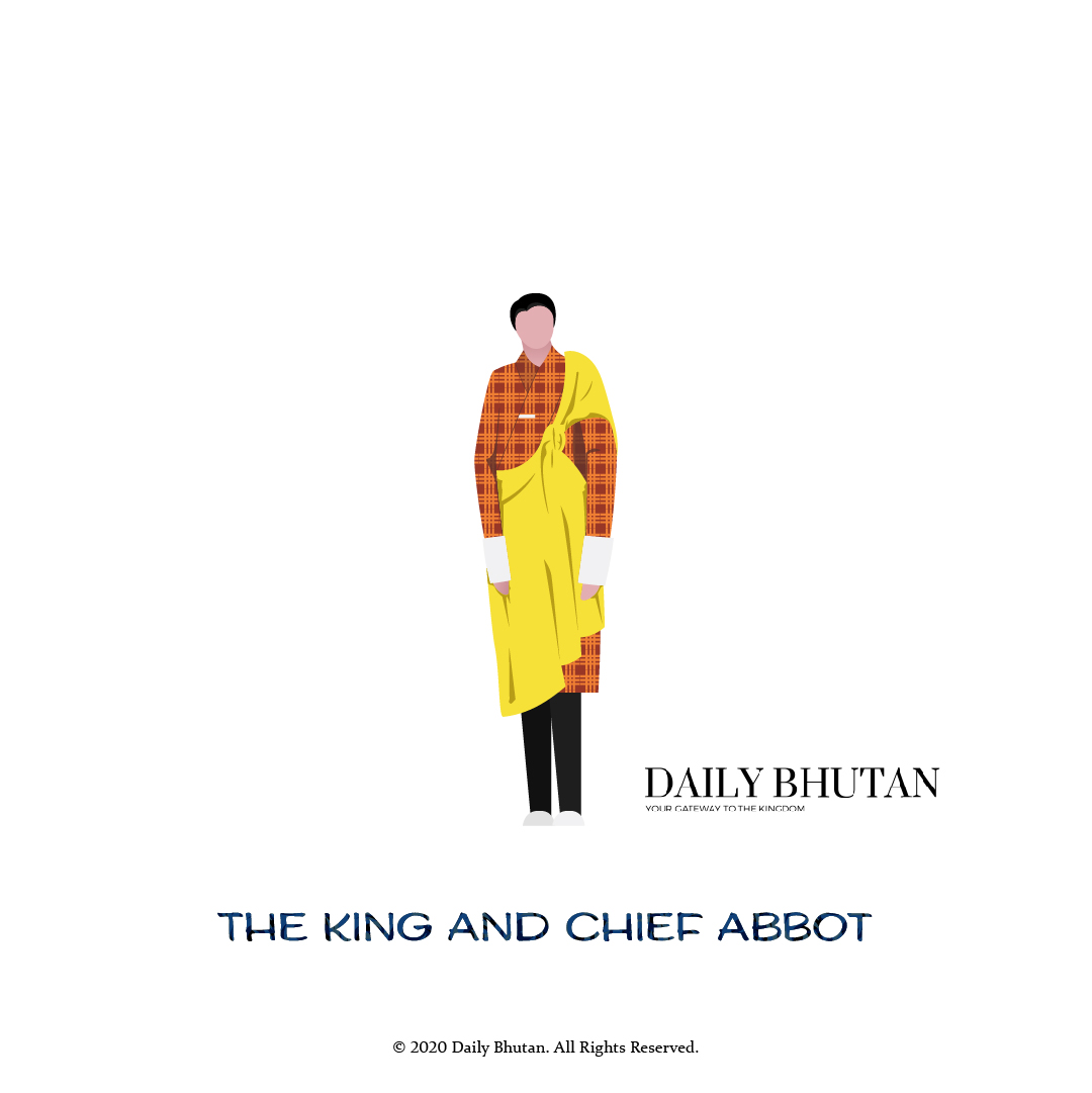saffron scarf for king and chief abbot