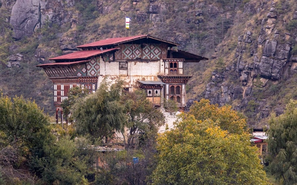 goendhar prayer flag in bhutan