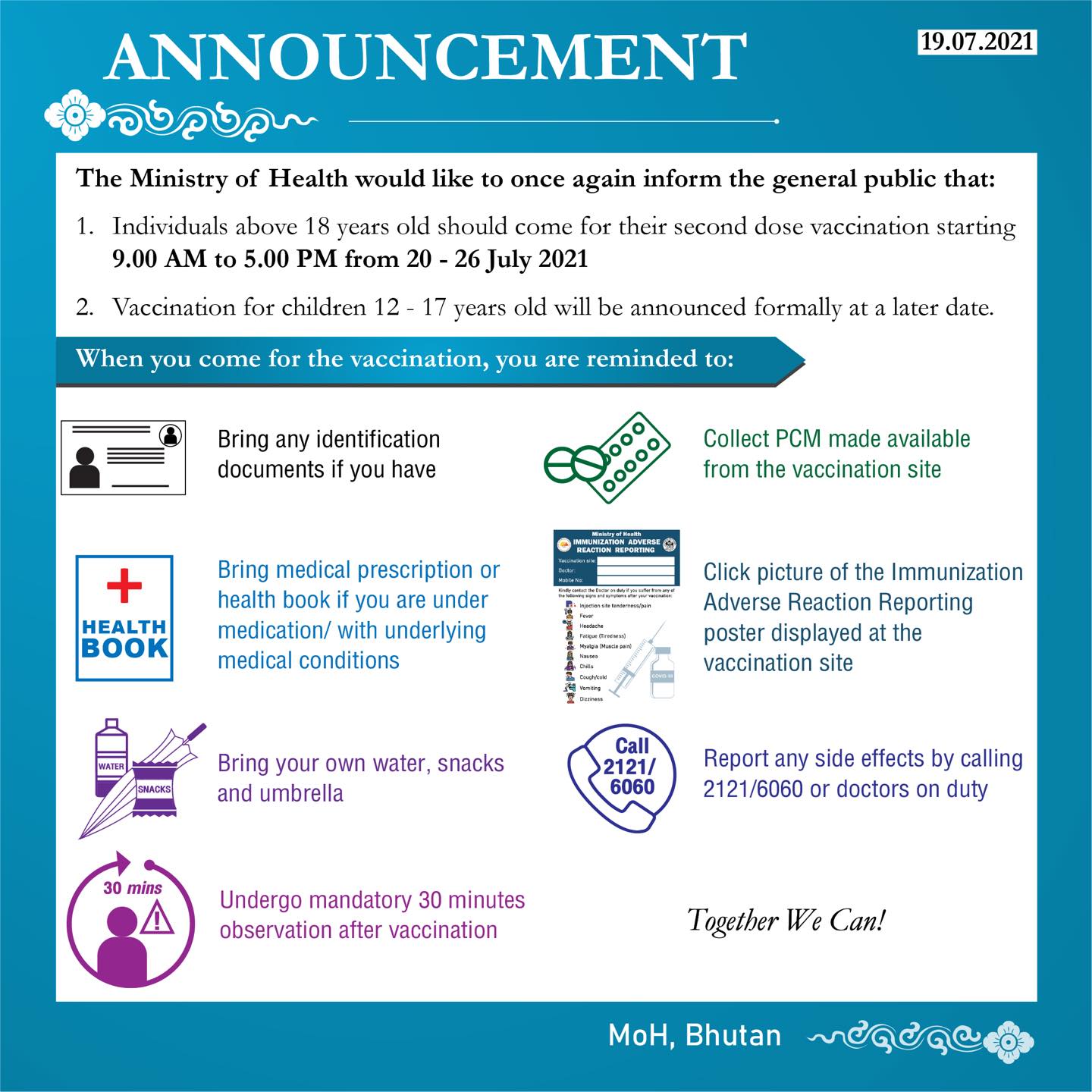 Bhutan, with a leading vaccination rate in the region, commenced its second vaccination drive