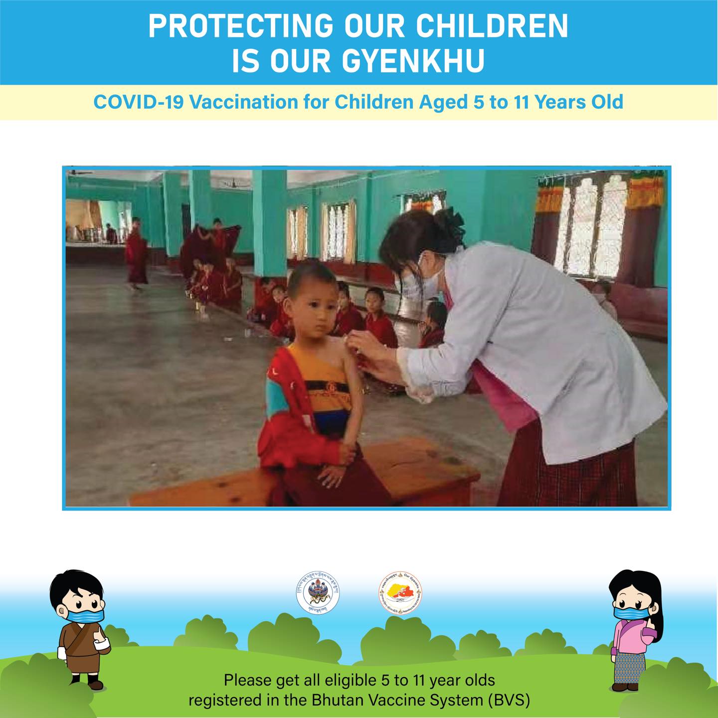 Bhutan children vaccination