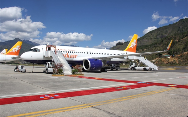 Inauguration of Drukair A320neo at Paro Airport Oct 2021