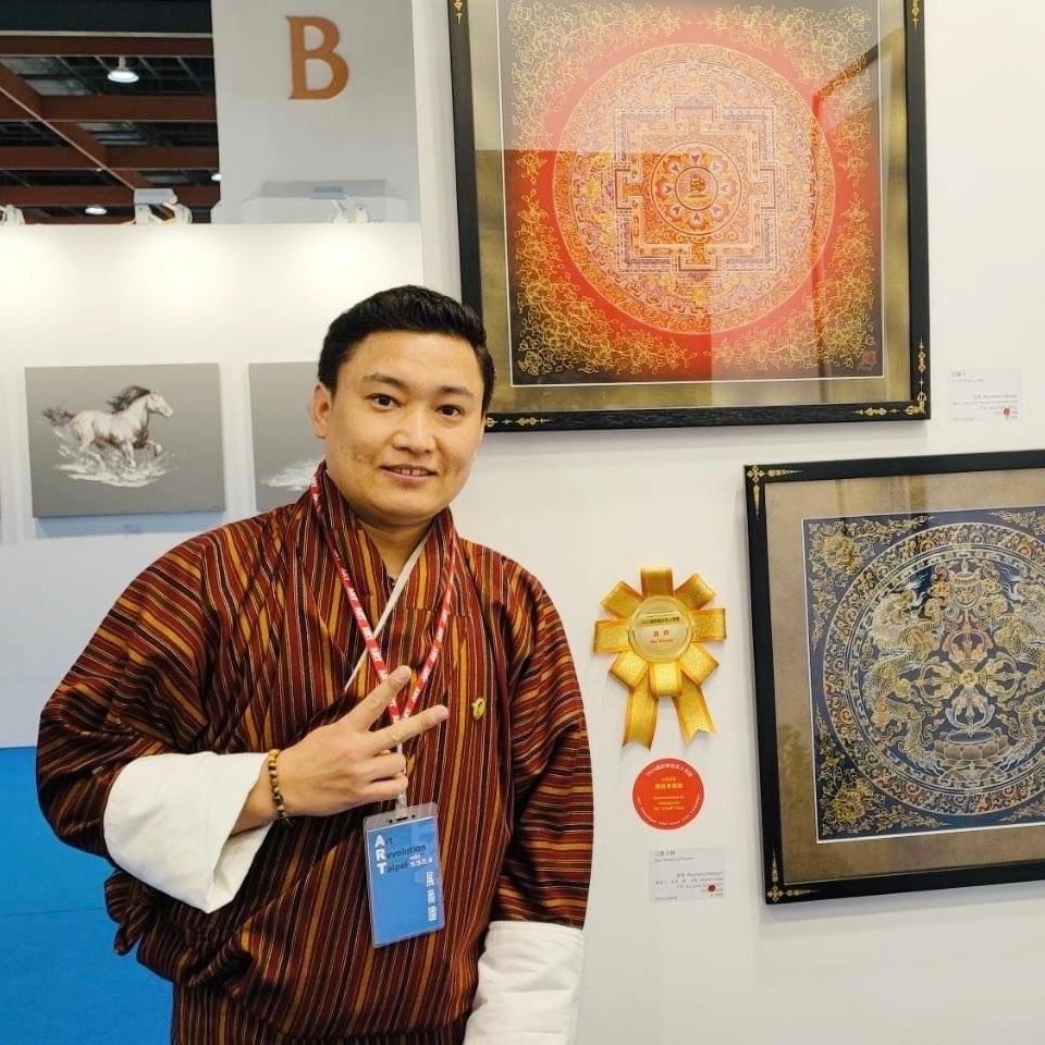 Painting is one of Bhutanese's 13 traditional arts and crafts and artists use natural pigments to make paint for their art.