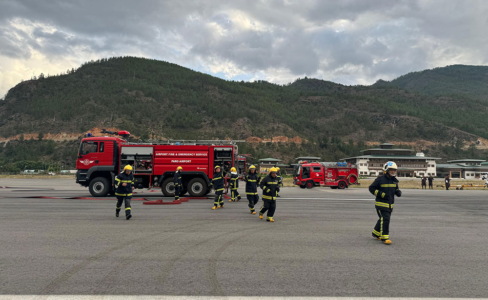 Paro Airport Prepares for Emergency Response