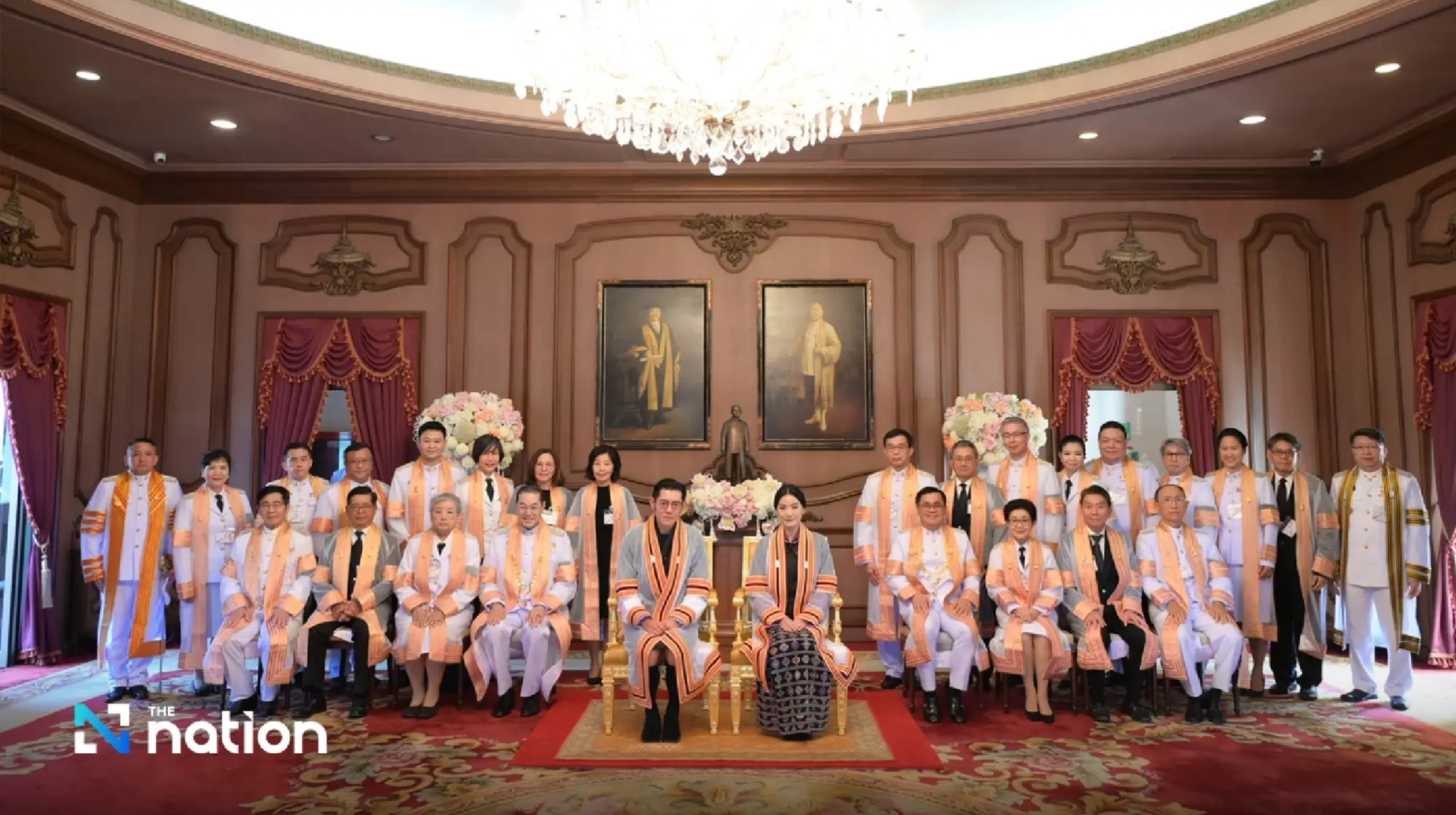 king jigme khesar and queen of bhutan at chulalongkorn university