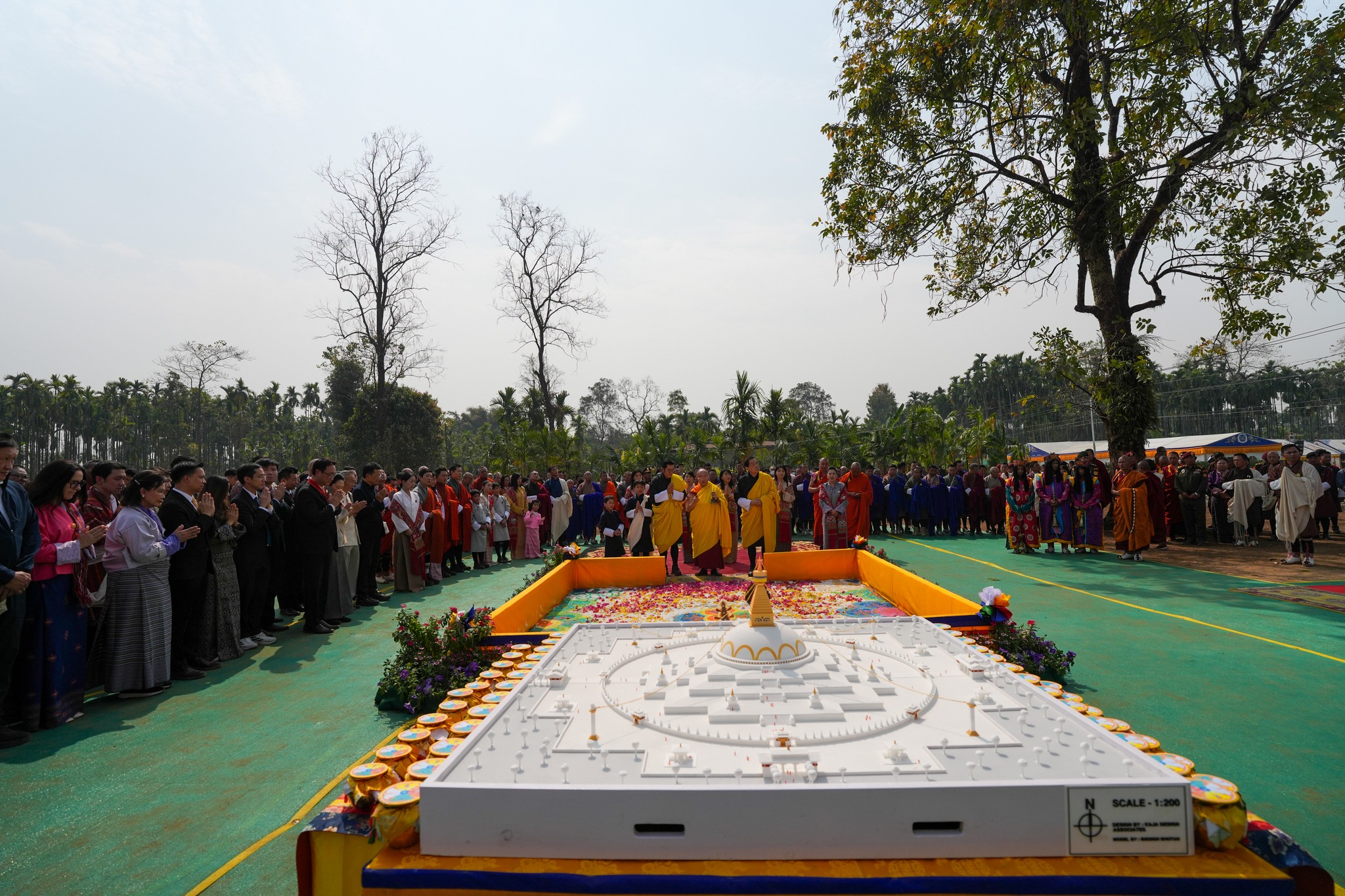 gelephu chorten groundbreaking ceremony in chuzergang gmc