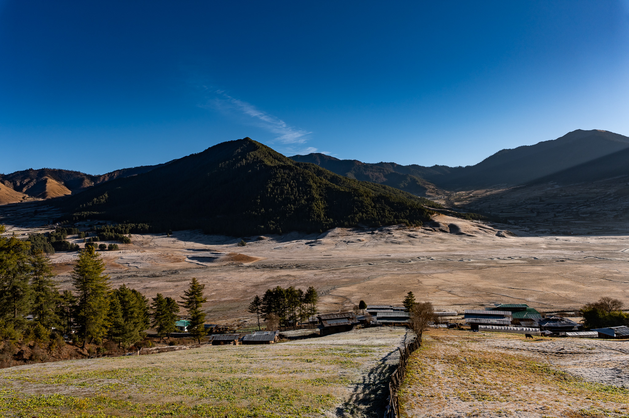 Beautiful View Of Gangtey And Phobjikha Valley From Taj Gangtey