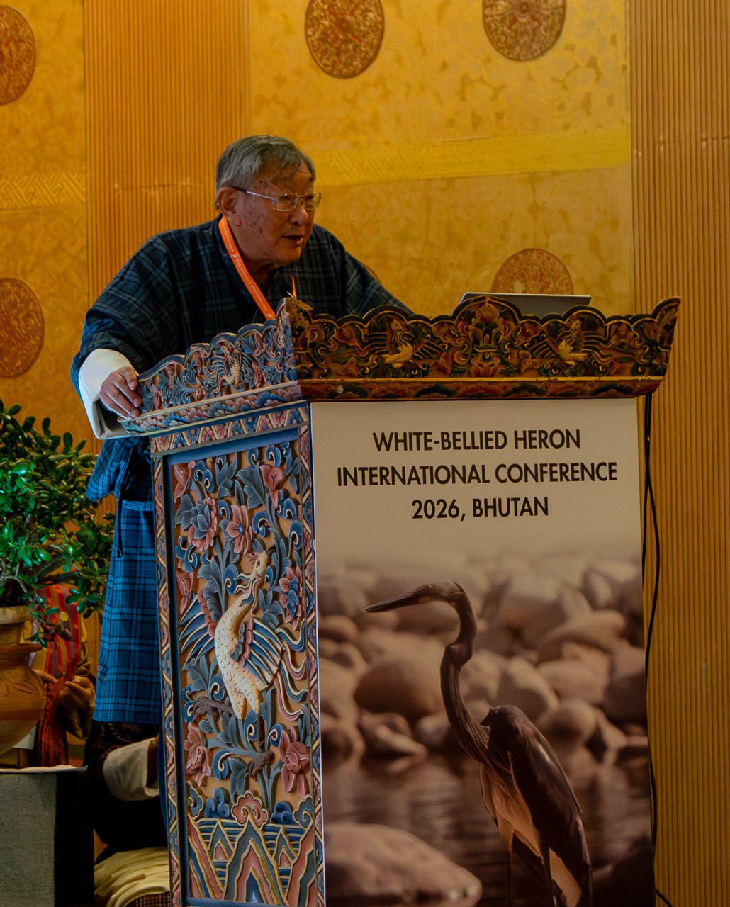 dasho benji at international white bellied heron conference 2026