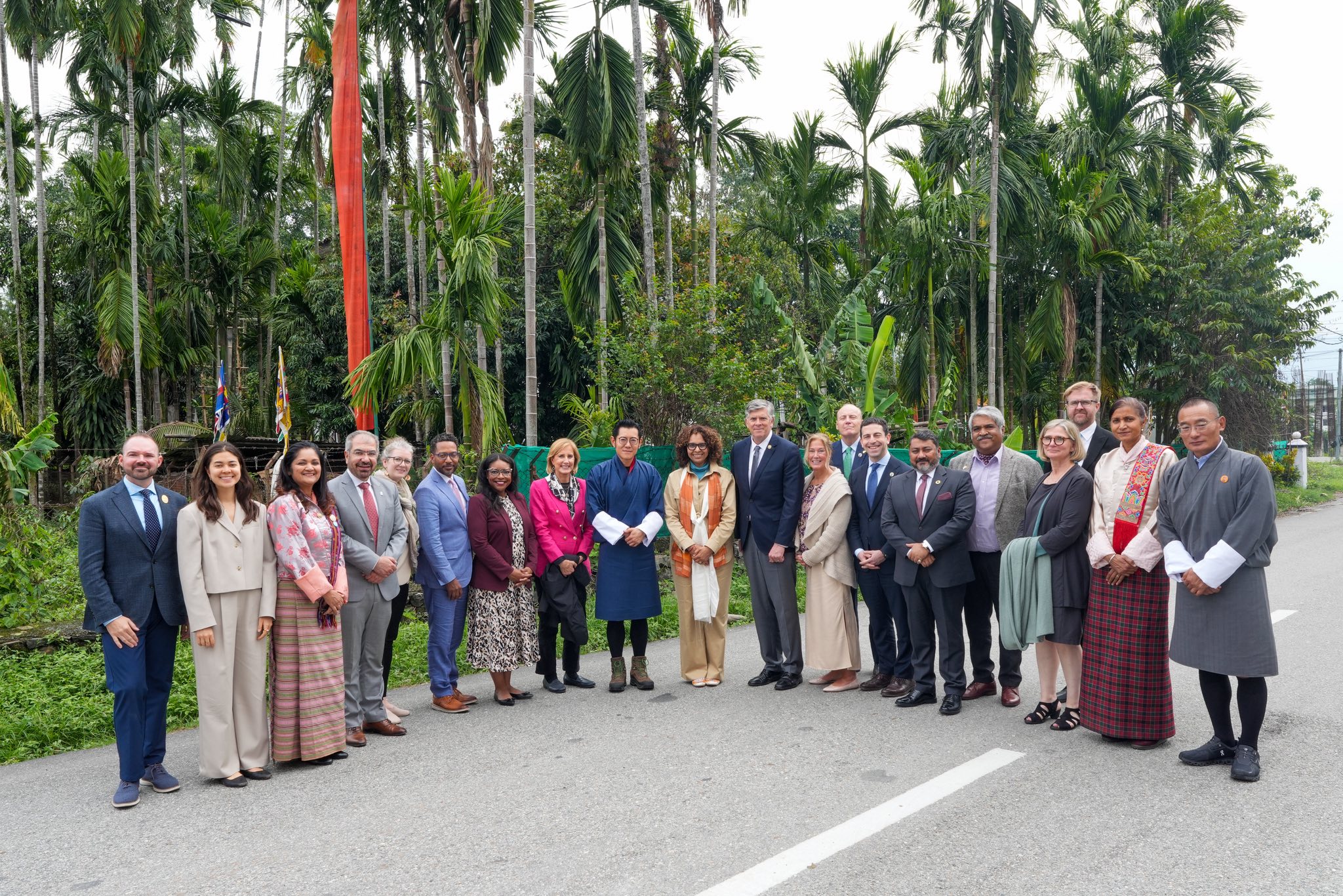 his majesty king jigme and us congressional delegration and un bhutan rep