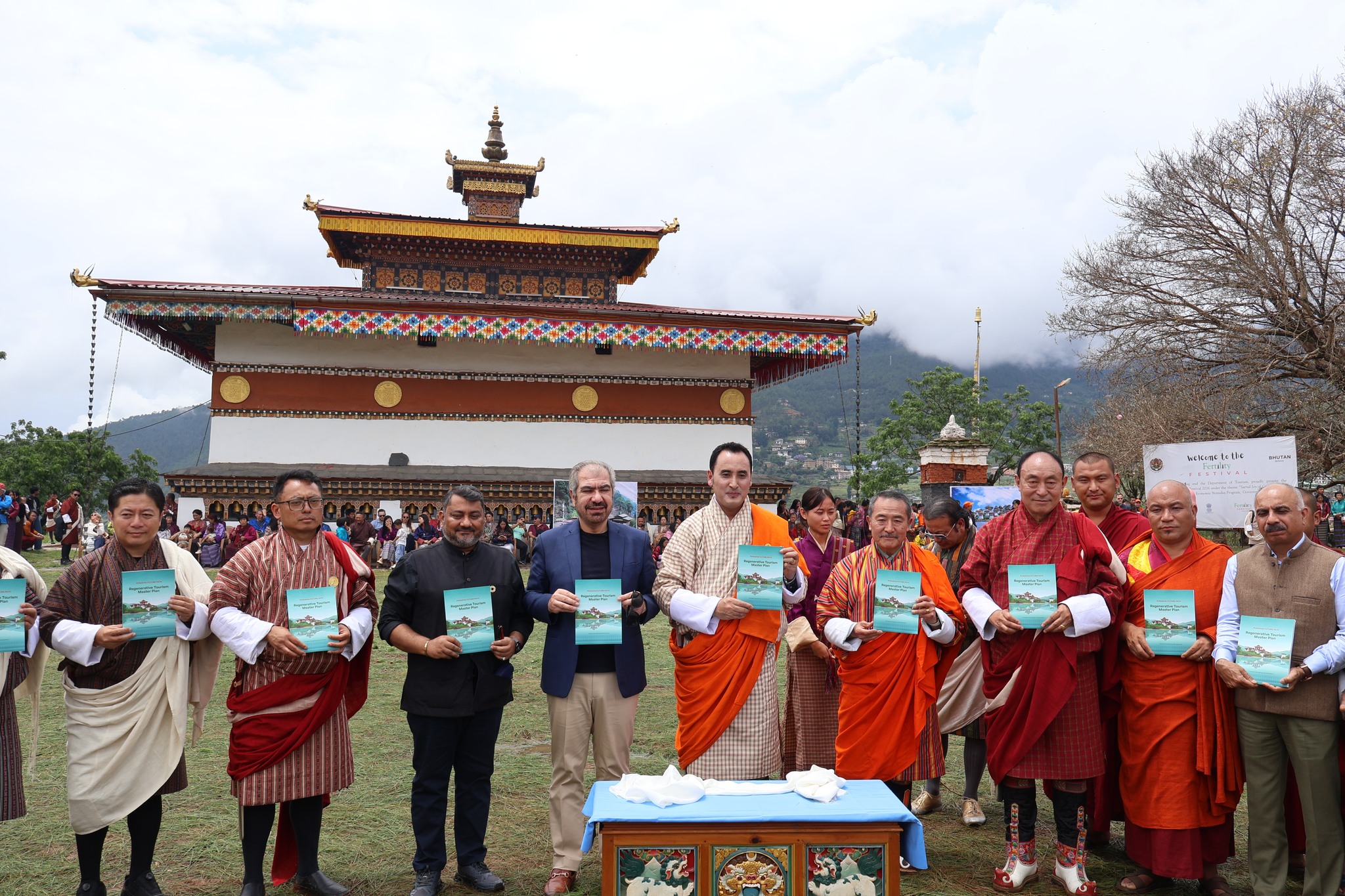 minister and delegations at fertility festival launch bhutan