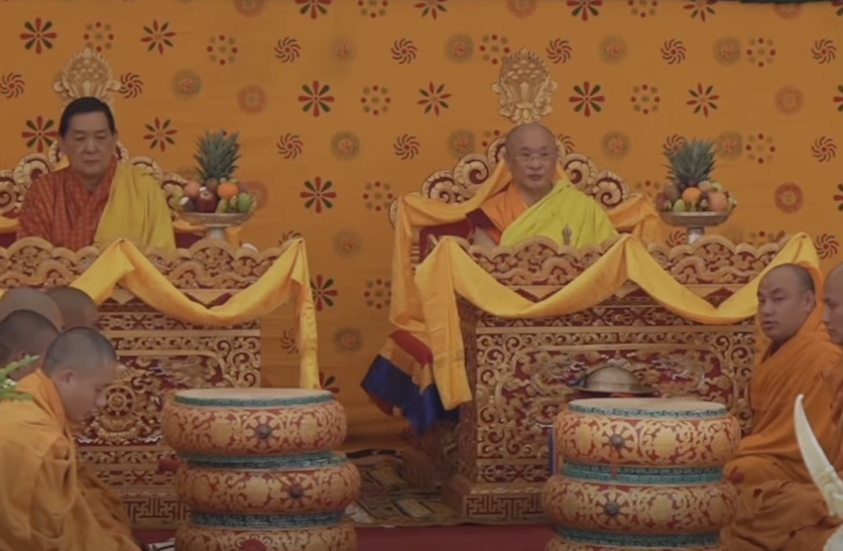 Fourth King Jigme Singye Wangchuck Gracing The 21 Tara Thongdrel At Pangrizampa