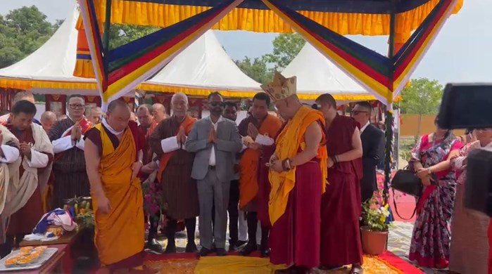 bhutan nepal had groundbreaking ceremony for monastery complex in lumbini