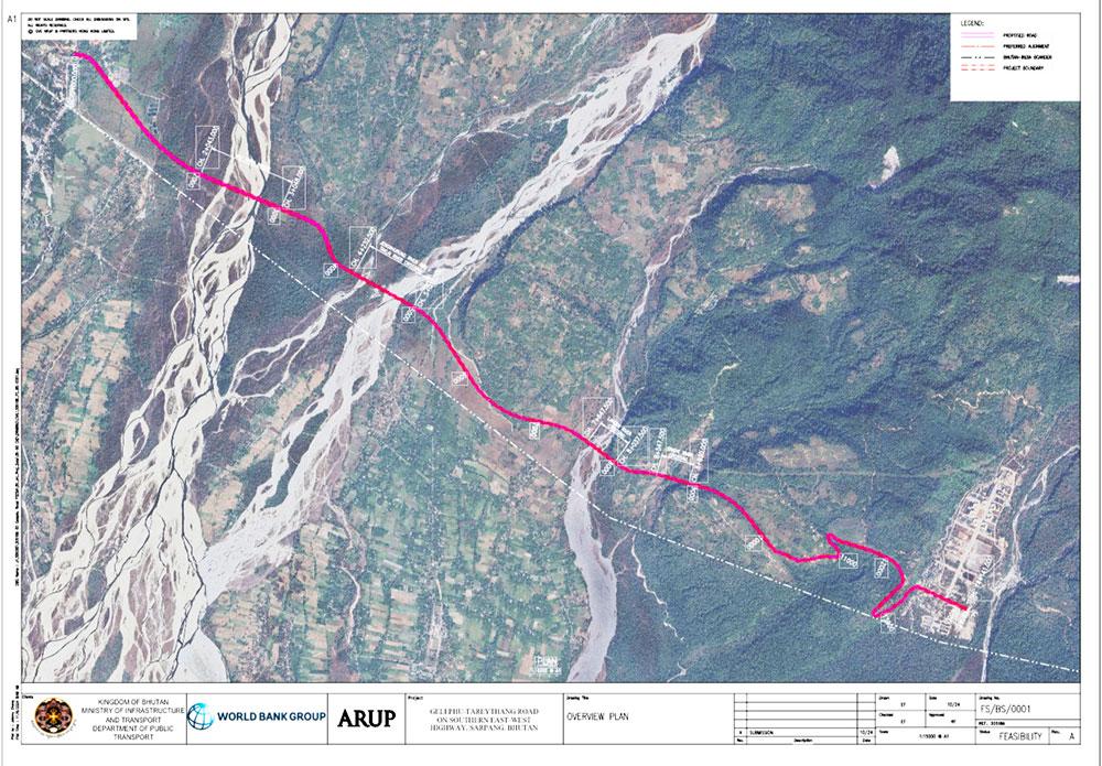 gelephu tareythang road project in bhutan