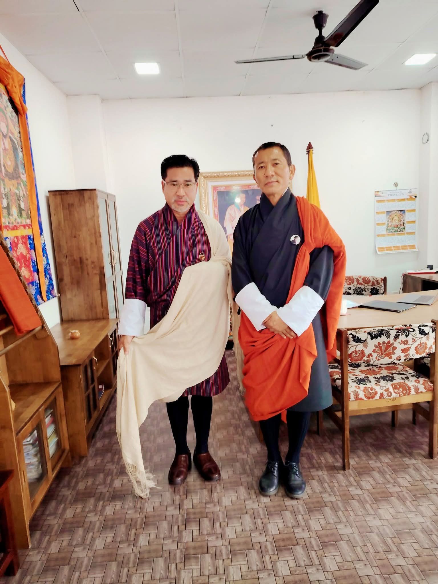 founder of beceda president mr jamtso with governor of gmca