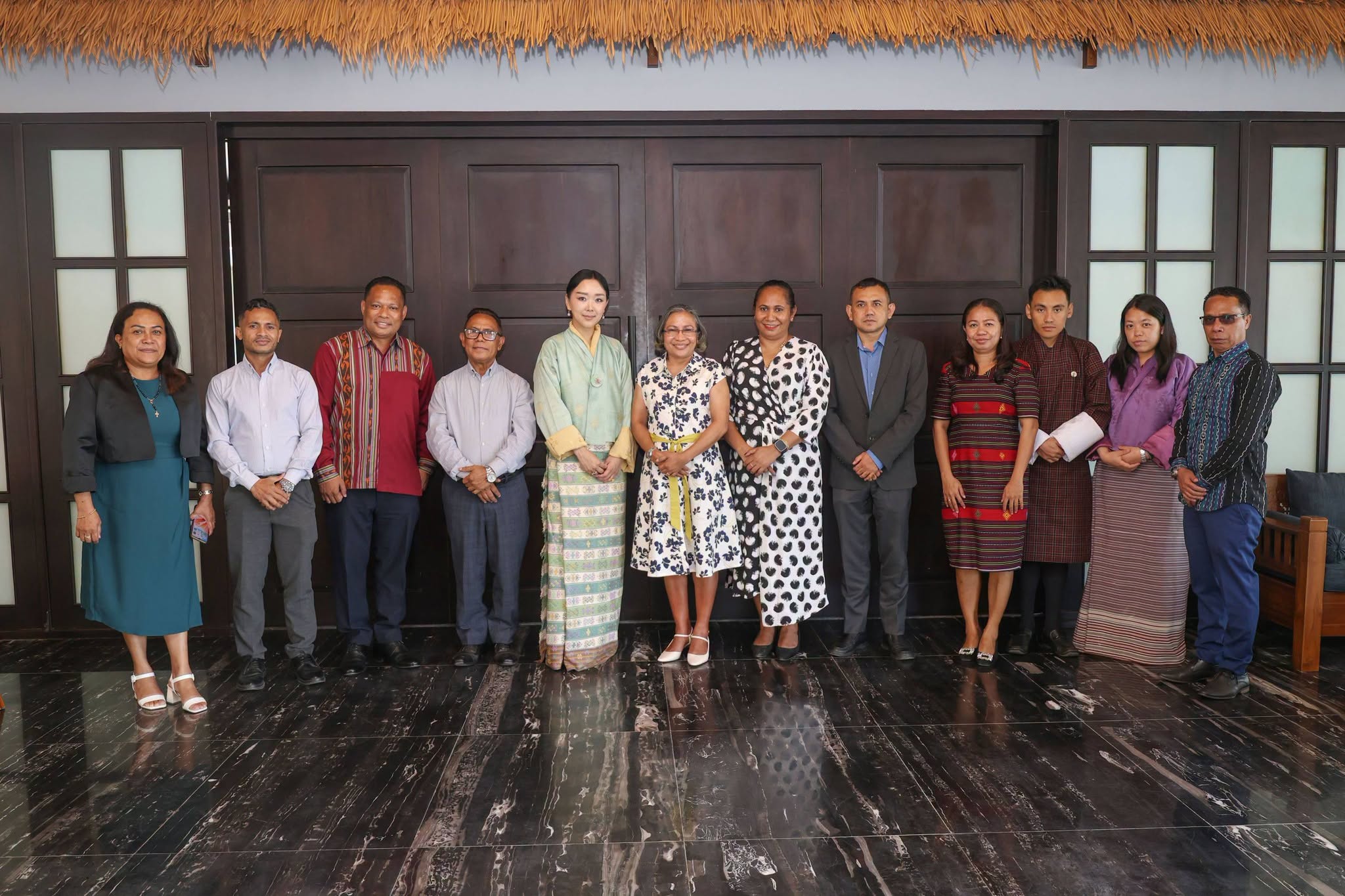 group photo with princess sonam wangchuck in timor leste