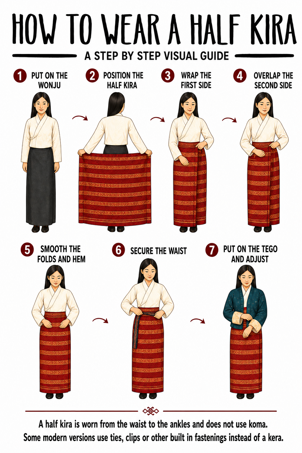 how to wear a half kira