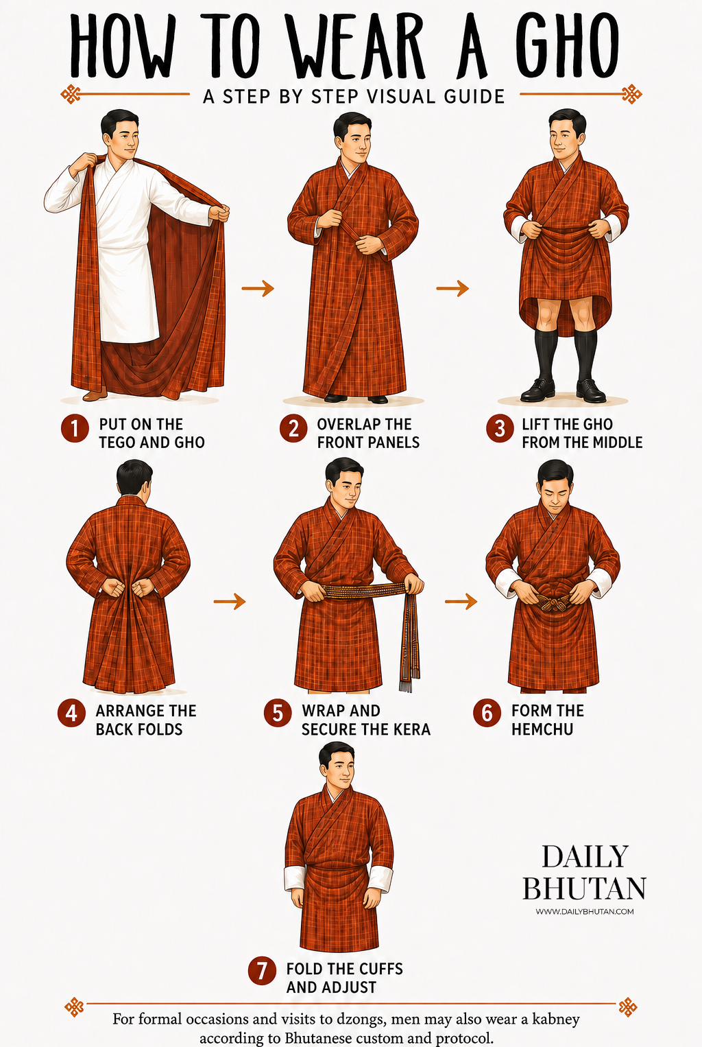 how to wear a gho