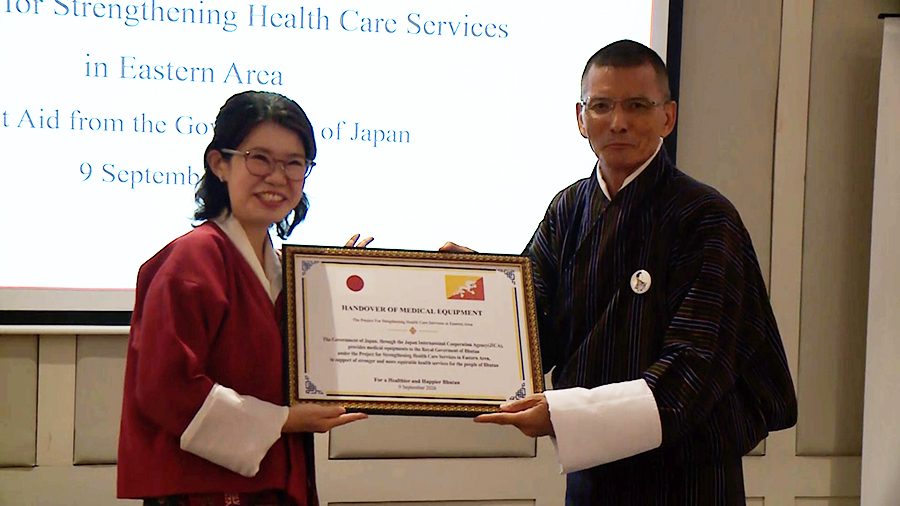 japan providing healthcare equipments to support eastern bhutan