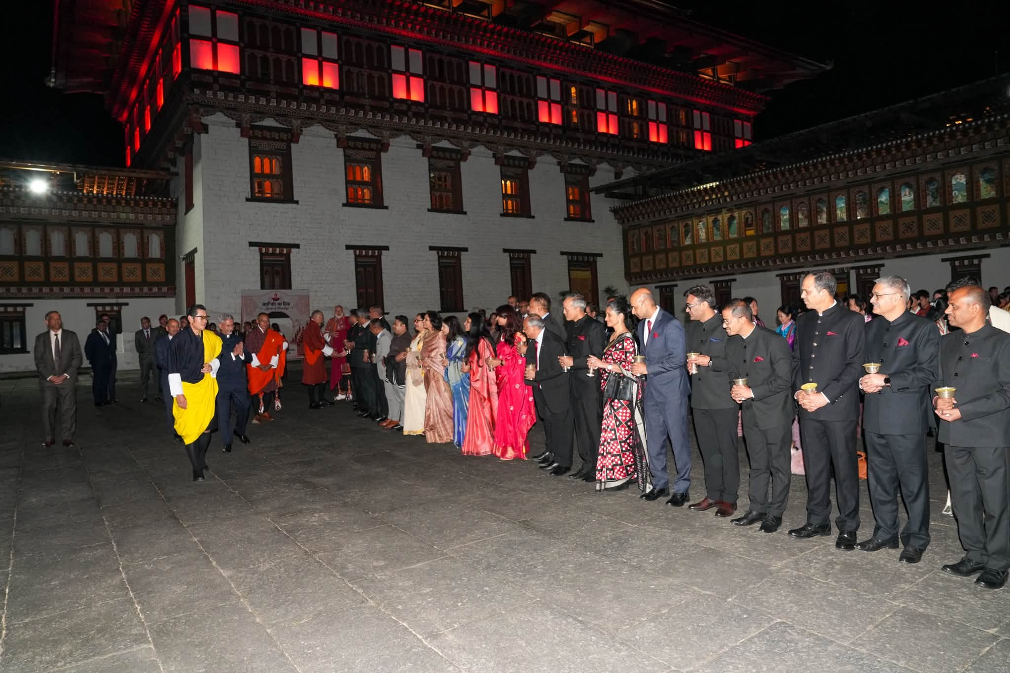 king jigme and dr s jaishankar in bhutan