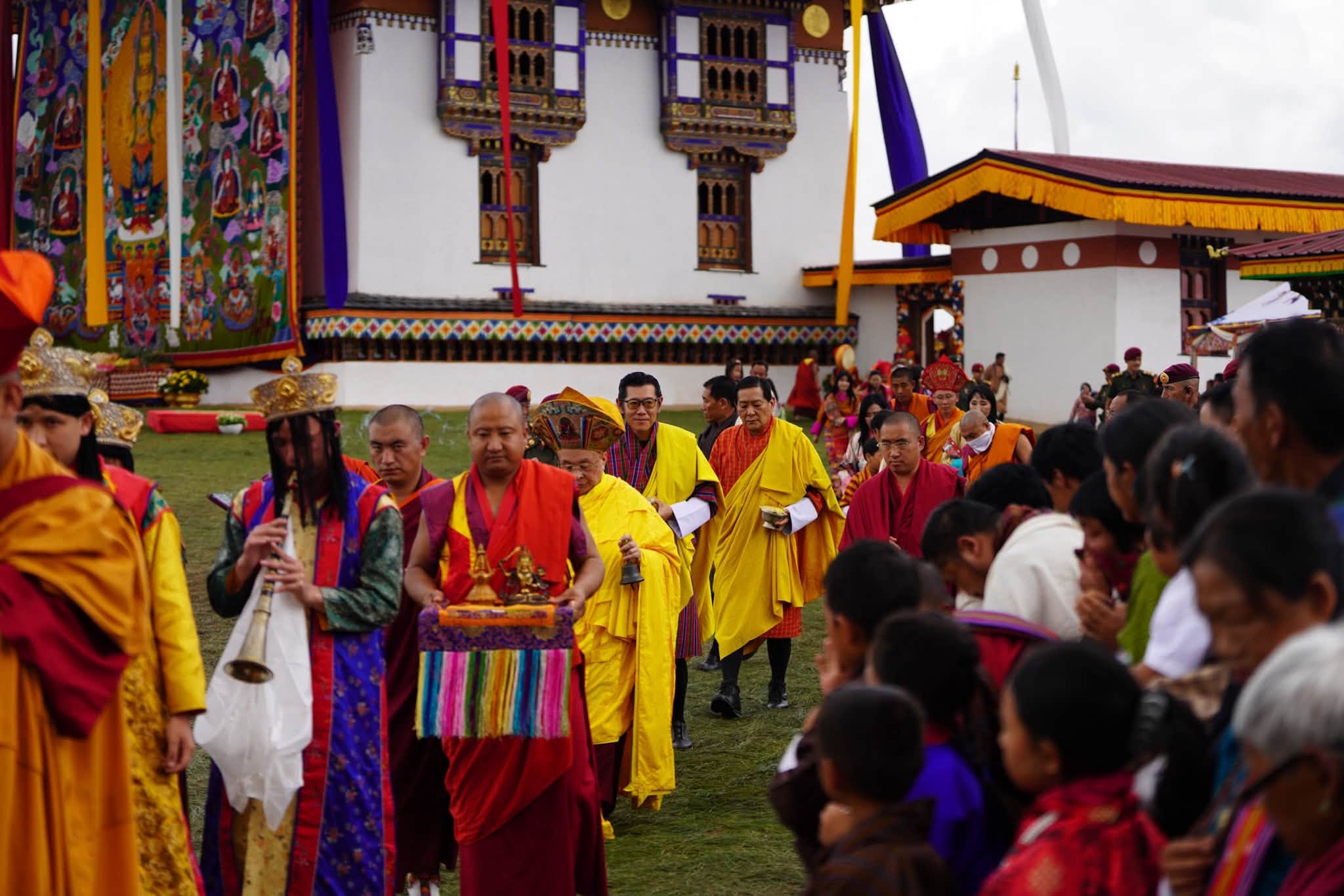 King Of Bhutan At Pelri Dorjidhen Lhakhang Consecration In Punakha