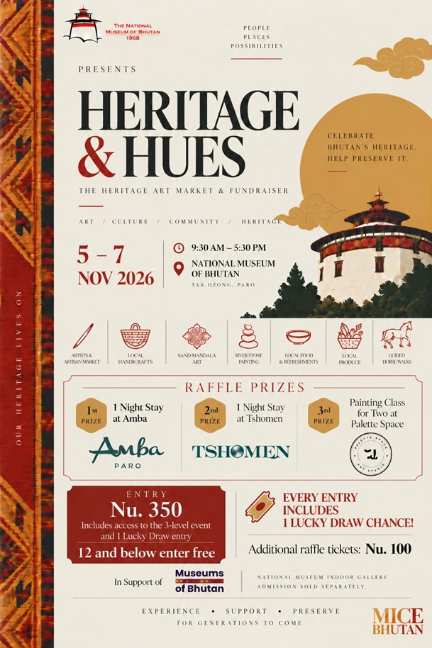 heritage and hues art market and fundraiser in bhutan