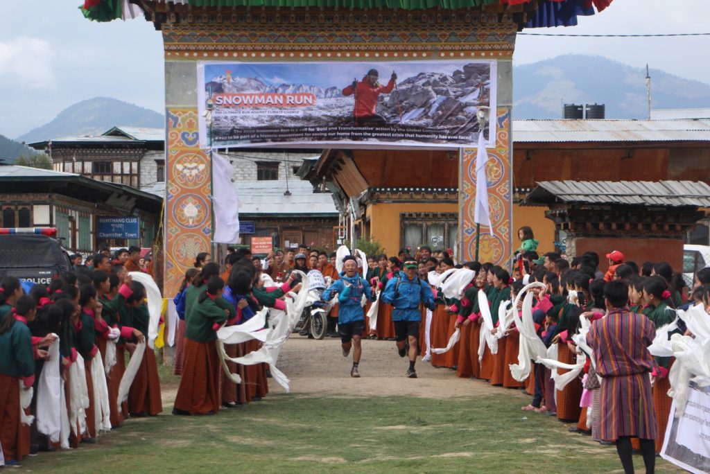 Bhutan Snowman Race Participants Running