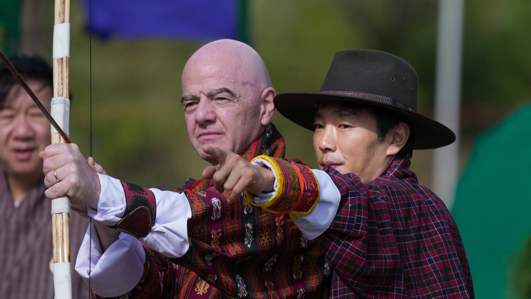 prince jigyel ugyen wangchuck and fifa president gianni infantino