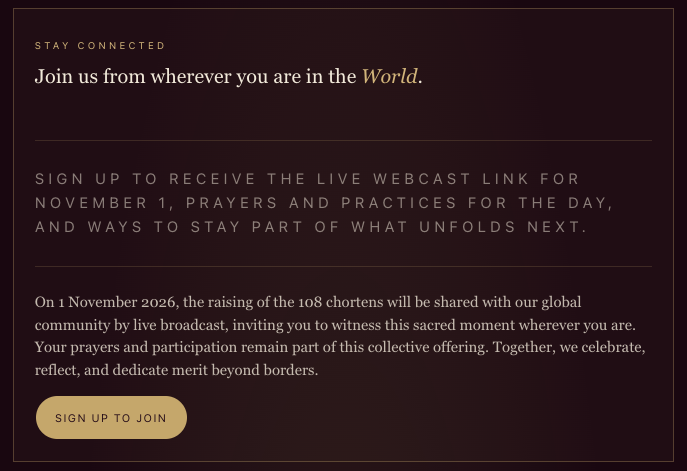 Live Broadcast Webcast Link Project 108 1 November 2026