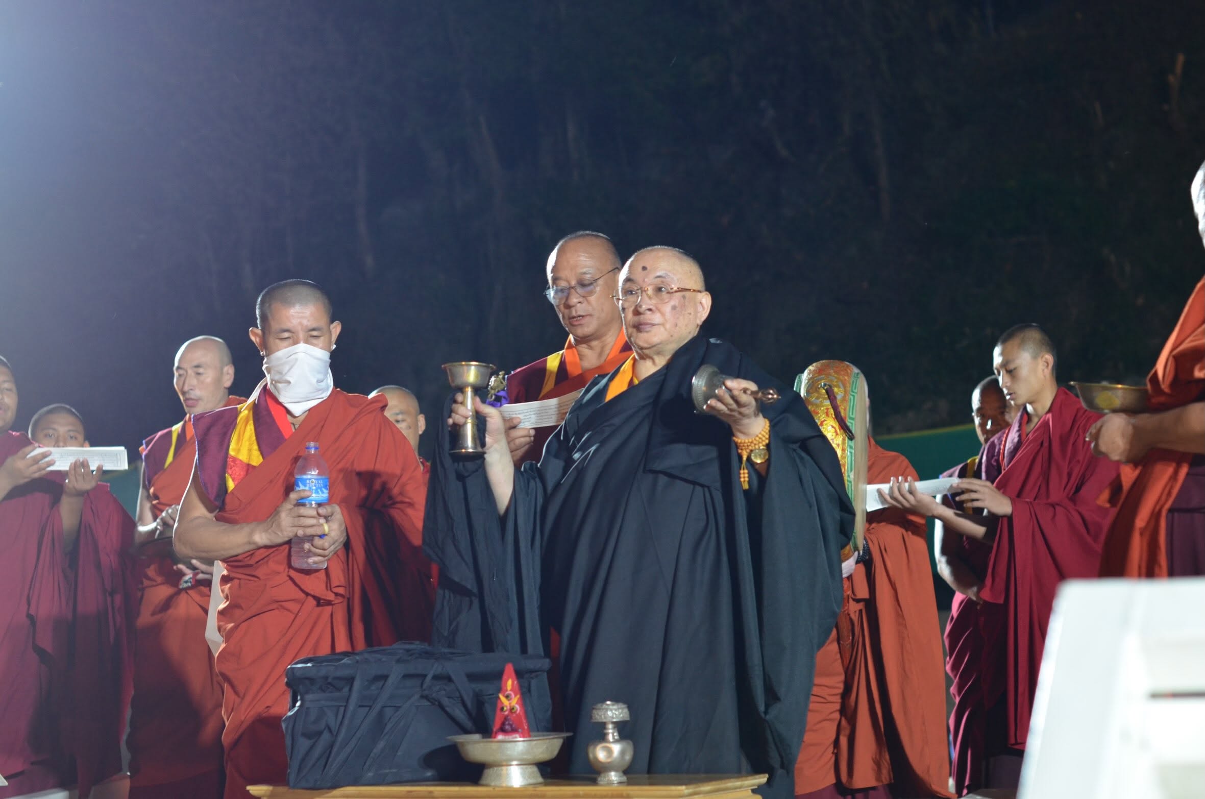 je khenpo today presided over the sri non ritual at the 108 sites gmc ritual