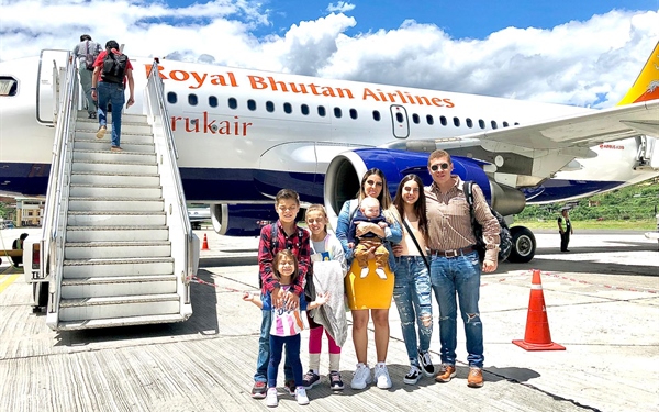 Landing on Paro Airport