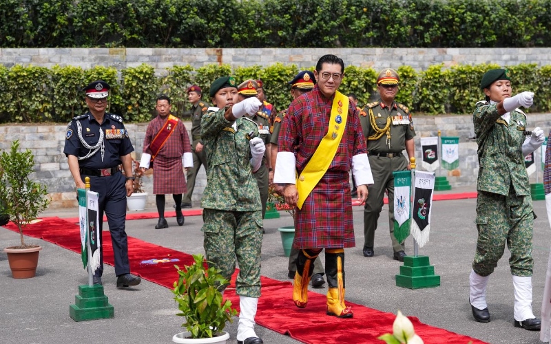 His Majesty Attended Gyalsung Passing Out Parade Across Four Academies